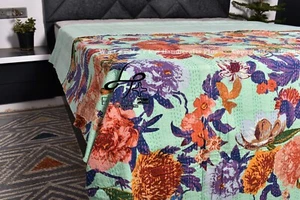 King Size Handmade Gudari Traditional Ralli Decorative Bedsheet Ethnic Bedspread - Picture 1 of 6