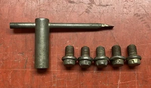 85-96 Chevy Buick GM Code 11 Wire Wheel Cover Hubcap Locking Key Wrench Bolt Set - Picture 1 of 9
