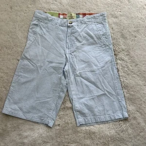NWT Dillard's Class Club Boys 12 Shorts Seersucker Blue Chino Adjustable Waist - Picture 1 of 7