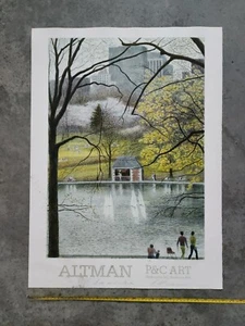 Original Bleistift signiert Harold Altman Lithographie NEW YORK CENTRAL PARK - Bild 1 von 15