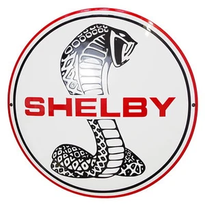 Emailschild SHELBY Logo 50 cm - NEU - 10 Jahre Garantie Abzeichen Emblem - Bild 1 von 4