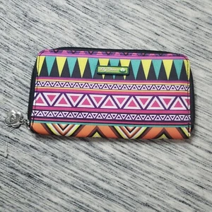 Women’s Colorful Aztec Geometric Lily Bloom 9”x5” Wallet NWoT - Picture 1 of 7
