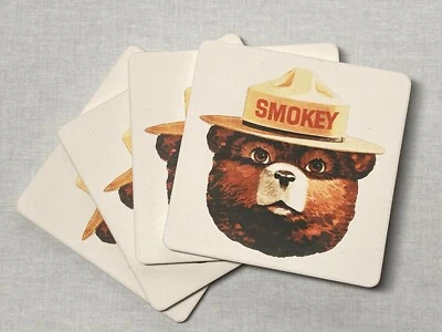 Vintage Smokey Bear Coaster Set, new in box, set of 4 - Image 1 of 4