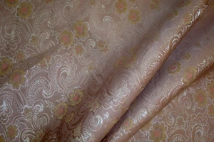 1 of 6 yds Brocade Jacquard Fabric Floral Wisteria Pink Upholstery 59"w BTY - Picture 1 of 5