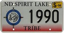 Authentique Plaque D'Immatriculation Dakota du Nord (1990) USA License Plate