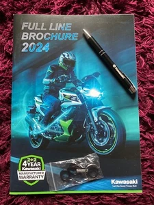 Kawasaki Full Range Brochure 2024 - UK Issue plus original metal keyring and pen - Picture 1 of 3