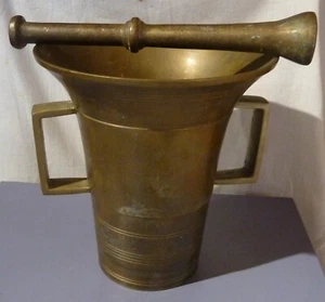 Antiker Apotheken Bronze / Messing Mörser mit Pistill - 3350 g Rar! - Bild 1 von 6