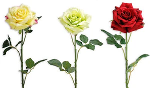 KÜNSTLICHE ELITE ROSE FÜR KOMPOSITIONEN H 78 CM FLORISTEN EVENTS - Bild 1 von 2