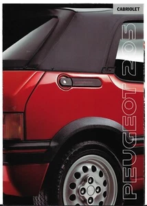 Peugeot 205 Cabriolet 1989-90 UK Market Foldout Brochure CJ CTi Convertible - Picture 1 of 2