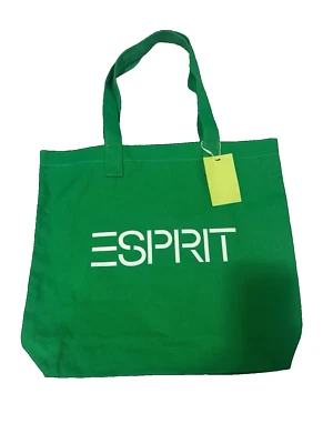 ESPRIT Vintage Throw-back 90's Green Canvas Tote NWT - Image 1 of 4