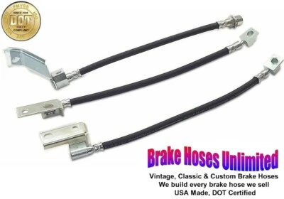 JUEGO DE MANGUERA DE FRENO Ford Mustang 1968 1969 con eje trasero 28 estrías - disco delantero Foto 1 de 2