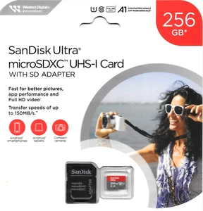 SanDisk Ultra microSDXC UHS-I Card, 256GB, with SD Adapter - FREE SHIPPING - Photo 1 sur 13