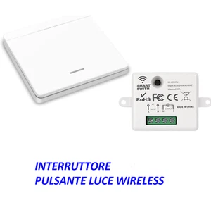 Interruttore Luce senza fili wireless RF 43MHZ,+ 1 Controller Ricevitore 10A - Foto 1 di 9