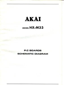Akai Model HX-M33 Cassette Deck Schematic Diagram & PC Boards - Picture 1 of 2