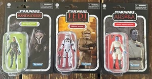 Star Wars Vintage Collection The Mandalorian Jedi Survivor Ahsoka Lot - 3 Pack - Picture 1 of 1