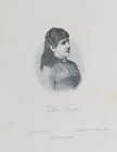 c1890 Forster Ellen Sängerin Wien Stahlstich-Porträt Weger