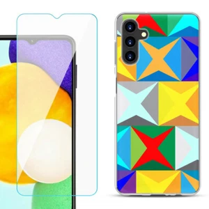 Case for Samsung Galaxy A13 5G, w/ Tempered Glass - Abstract Color - Picture 1 of 3