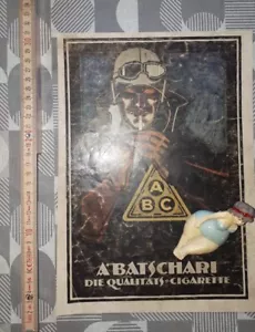 1921 ORIG. REKLAME ABC A BATSCHARI CIGARETTE GOERZ BERLIN FRIEDENAU SCHEINWERFER - Bild 1 von 2