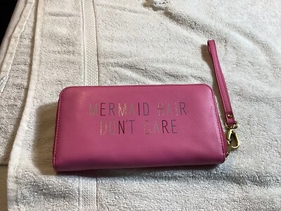 Fossil Women's Emma Rfid Large Zip Clutch Wallet Mermaid Hair DontCare NWT - Image 1 of 4