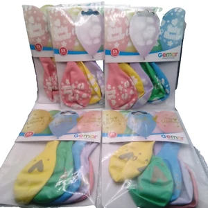 Gemar  5x Latex Balloons Baby Shower/Christening Decorations x5 pkts Joblot - Picture 1 of 7