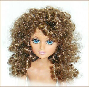 Global DOLL WIG Sz 7 - 8 All over CURLS Curly Light Brown NEW Old stock Full Cap
