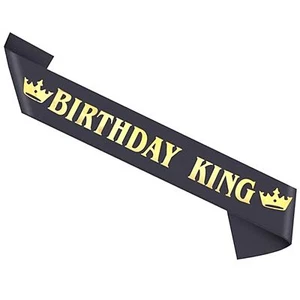 Birthday King Sash for Men Boy Birthday Party Decoration Supplies - Birthday ... - Picture 1 of 6