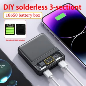 NEU 3 Slot 18650 Akku Box Dual USB DIY Power Bank Case Ladegerät Ladeschale - Bild 1 von 14