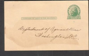 c1940's postal card Donna Bertrand Bonfield IL to Dept Of Agriculture DC/insects - Picture 1 of 2