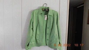 Vintage Y2K Lime Green Jacket Coldwater Creek Women's size Small NWT - Picture 1 of 7