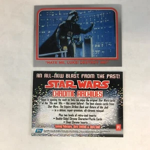 CHEAP PROMO CARD: STAR WARS CHROME ARCHIVES (Topps 1999) #P1 DARTH VADER - Picture 1 of 2