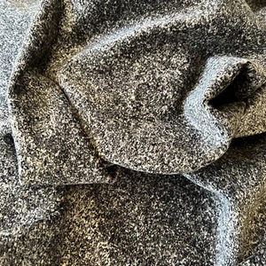 High End Charcoal Gray Cream Pebble Tweed Chenille Upholstery Fabric 1+ Yds - Picture 1 of 7