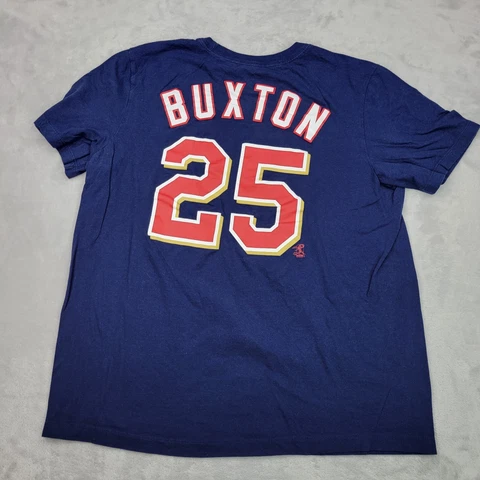 Minnesota Twins Shirt Men Large Blue Baseball Team Byron Buxton Jersey Adult L* Cover