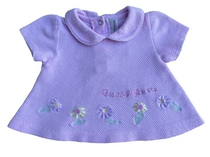 First Impressions Vintage Baby Girl Size 3-6M Pink Dress Embroidered Flowers - Picture 1 of 7