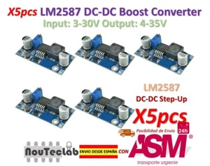 5pcs LM2587 DC-DC Boost Converter 3-30V Step up 4-35V Power Supply Module MAX 5A - Imagen 1 de 7