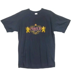 Camisa Praga Bohemia Talla Grande Negra Bordada Fruta del Telar Y2K - Imagen 1 de 7