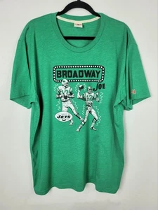 T-shirt Homage New York Jets "Broadway Joe" NFL verde uomo 2XL Joe Namath - Foto 1 di 4