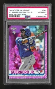 Topps Chrome Pink Refractor #201 2019 Vladimir Guerrero Jr. RC Rookie PSA 10 - Imagen 1 de 1