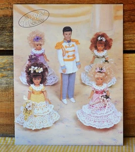 Annie Potter Original Crochet Booklet 7.5” Doll Prince & Flower Girl Outfits - Picture 1 of 7