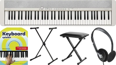 Casio CT-S1WE-76 Casiotone Tastiera Bianca Set X Supporto Panca Cuffie Scuola - Immagine 1 di 4