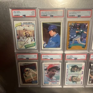 12 PSA Graded Baseball Cards - HOFers & Rookies! Ozzie Smith, Rickey Henderson - Picture 1 of 2