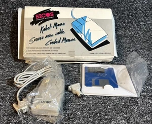 IBM AT/PS1/PS2  Compatible Corded Mouse Sicos New Old Stock Boxed - Picture 1 of 9