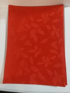 Rot Rechteckig 14 × 18 Tischsets Stechpalmenblatt (6er Set) - Bild 1 von 4