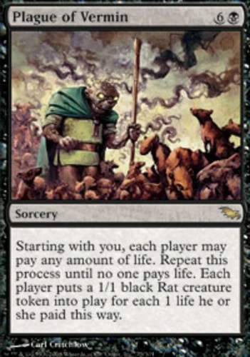 Plague of Vermin Light Play, English Magic the Gathering MTG Shadowmoor - Image 1 of 1
