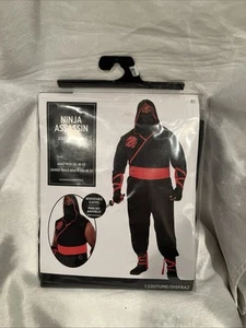 Ninja Assassin Warrior Men’s 2XL 48-52 Adult Halloween Costume Removable Sleeves - Picture 1 of 3