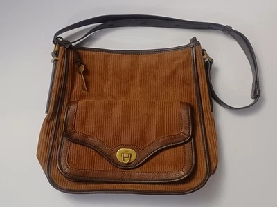 Bolso de mano Hobo de cuero gamuza Fossil Heritage para mujer, camel (modelo: ZB18152) Foto 1 de 4