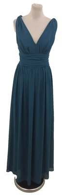 Ever Pretty женское платье размер 12 синий с подкладкой собранными в Рюш макси б/у - Изображение 1 из 4