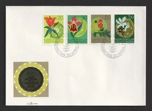 1970 Liechtenstein Flowers. Nature Conservation Year FDC. Vaduz First Day Cover - Picture 1 of 1