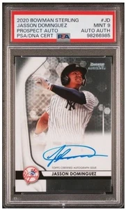 2020 Bowman Sterling ⚾ #BSPA-JD Jasson Dominguez Prospect 💎 Auto Yankees PSA 9 - Bild 1 von 6