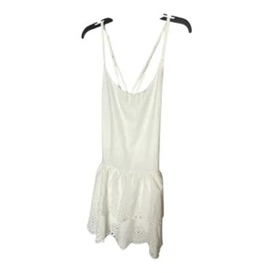 Offline By Aerie Damen S Loch Spitze Minikleid mit Shorts Weiß Preppy Neu - Bild 1 von 7