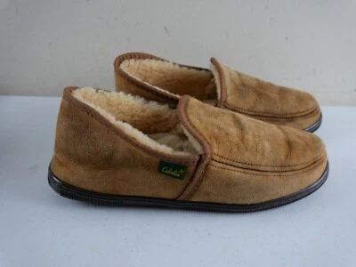 Zapatillas cálidas de invierno CABELA'S 10M de gamuza tostada forradas de vellón para hombre en muy buena condición Foto 1 de 4